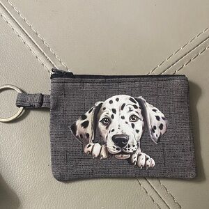 Dalmatian Coin  Pouch with keyring